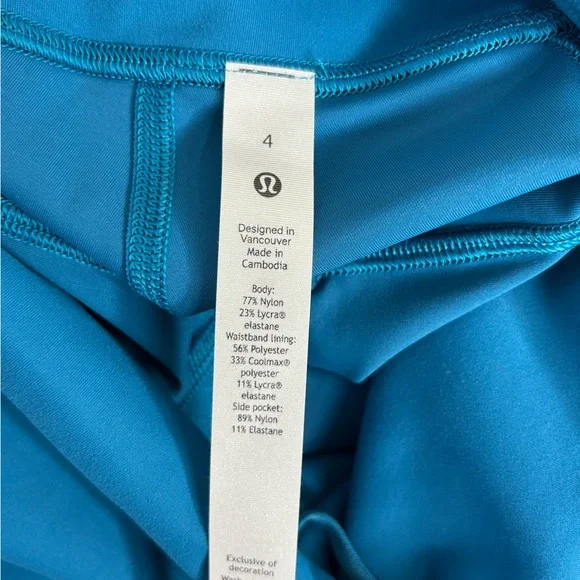 Lululemon Wunder Train High-Rise Tight with Pockets 25" turquoise size 4 - Picture 4 of 6